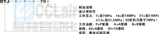 DYJ-03B DYJ-03A DYJ-03P 疊加式減壓閥