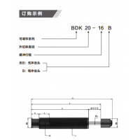 BDE85-50/90/125/165,BDE115-50/100/150/200/250，BDK12-14/16-1220-16/25-25/27-25/33-25/33-50/36-25B，小型可調(diào)節(jié)液壓緩沖器BDK1214~3650